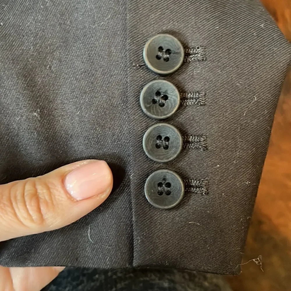 HELMUT Helmut Lang Black Collarless Blazer